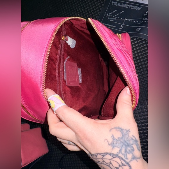 Coach Vibrant Pink Quilted Backpack - Picture 5 of 8